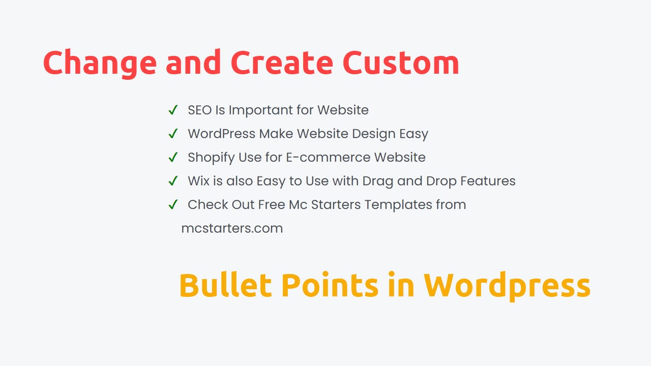 Change and Create Custom Bullet Points in Wordpress