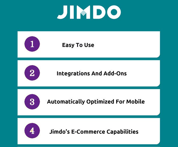 Key Features Of Jimdo website builder