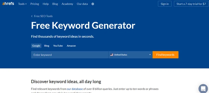ahref Keyword Generator