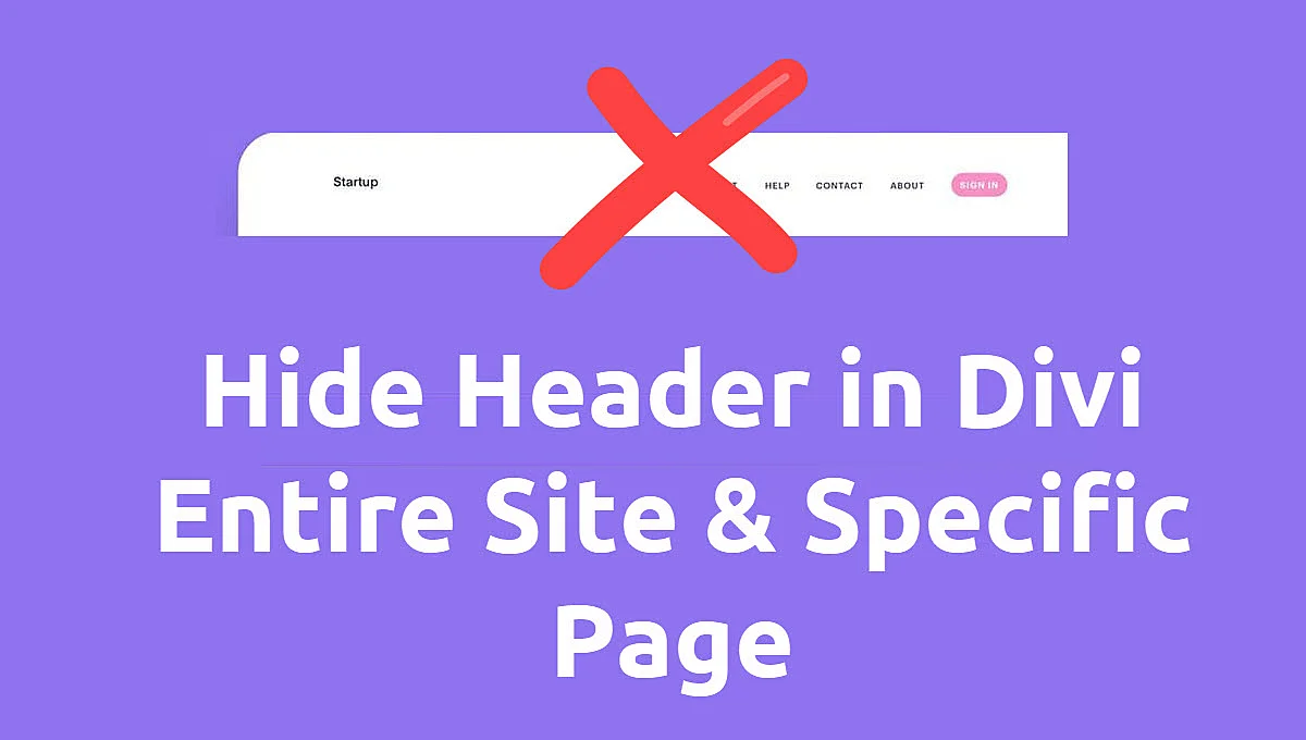 How to Hide Header in Divi