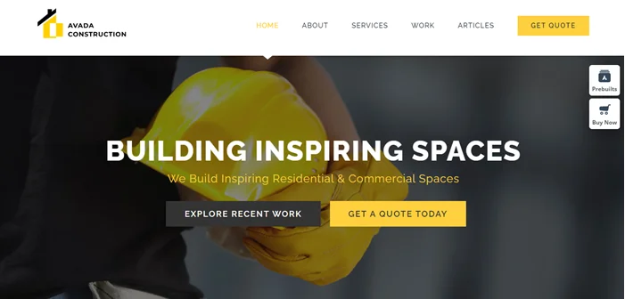 Avada Construction WordPress Theme