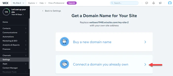 Connect a domain you already have