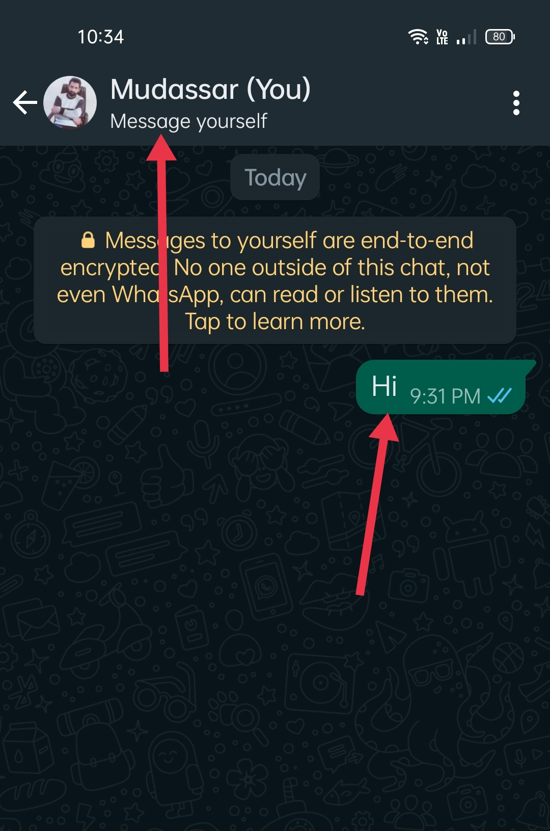 Message Yourself on WhatsApp