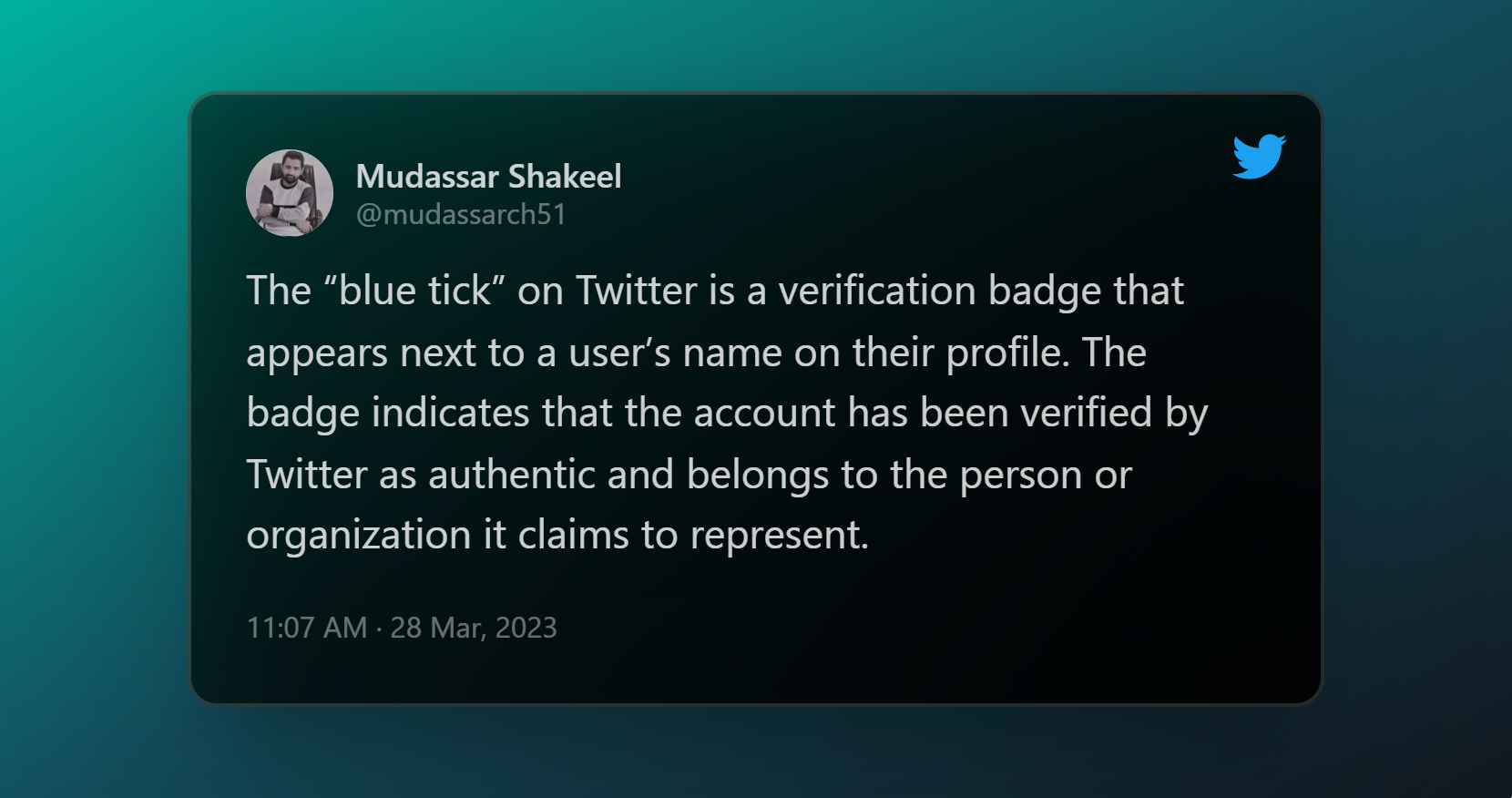 What is twitter blue tick