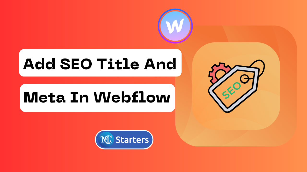 How to Add SEO title and meta description in webflow