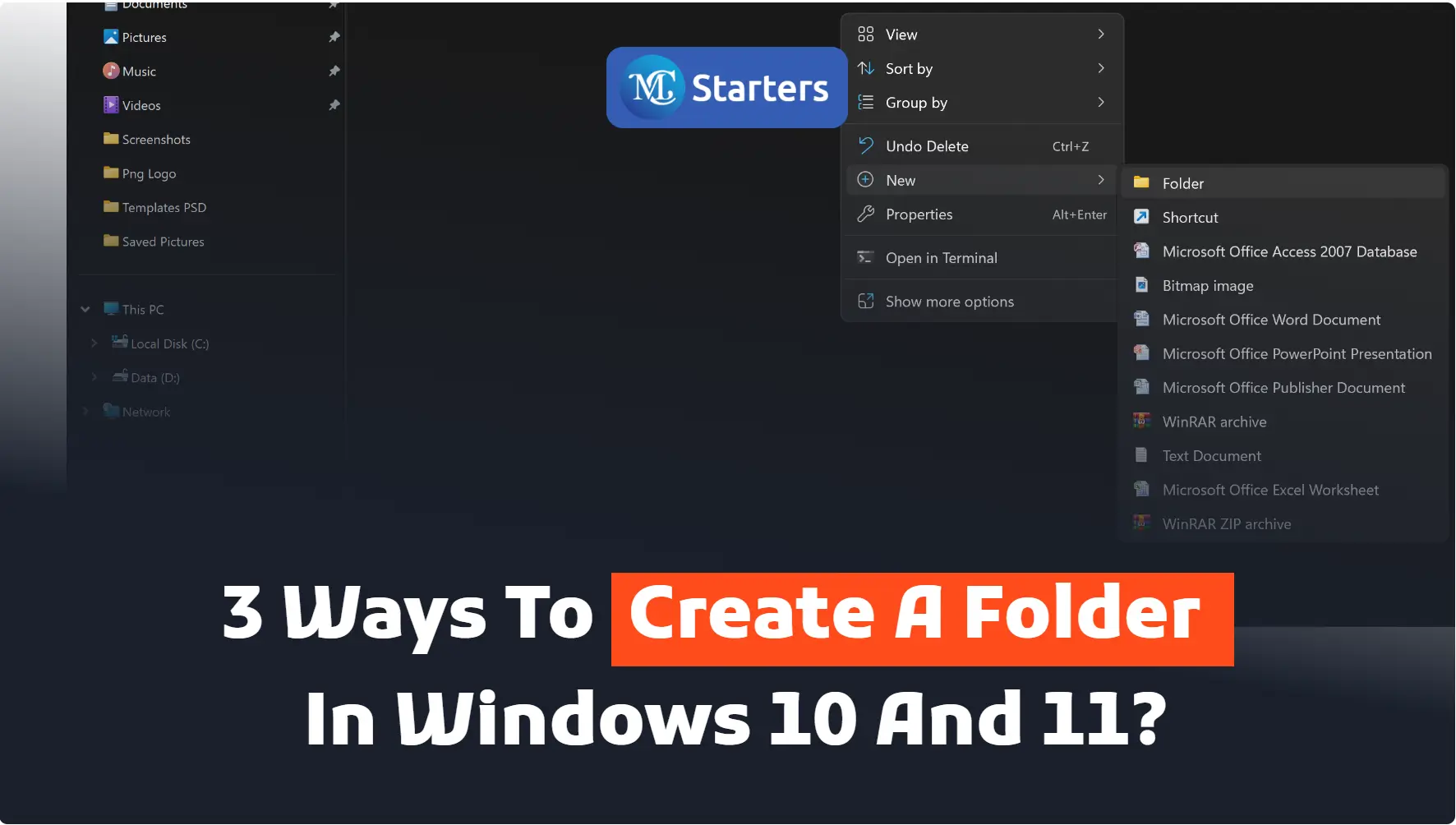 3 Ways to Create a Folder in Windows 10 and 11? 