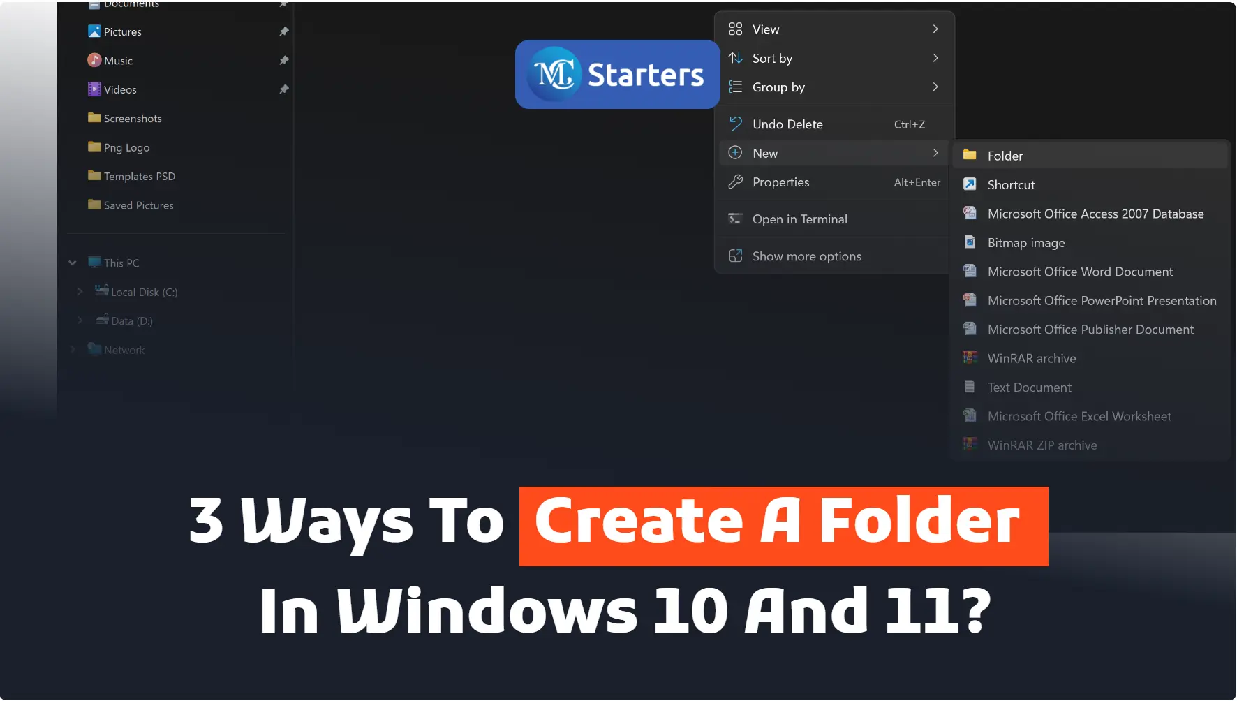 3 Ways to Create a Folder in Windows 10 and 11