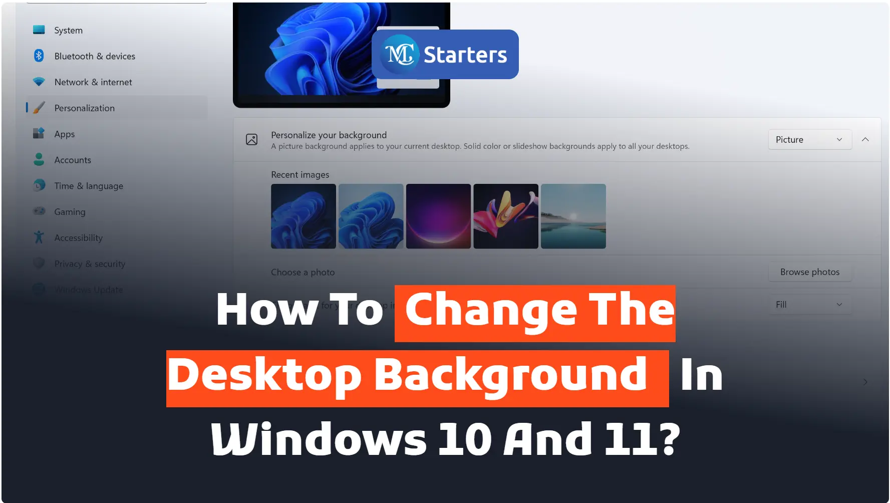 How to Change the Desktop Background on Windows