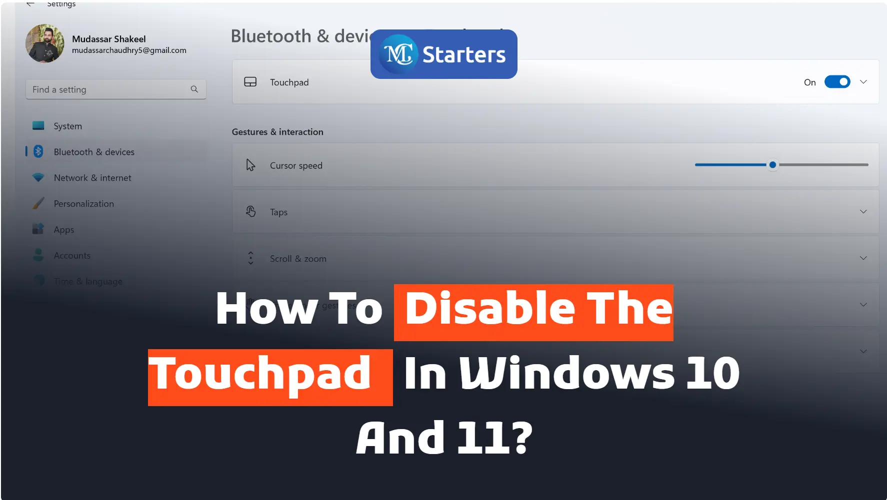 How to Disable the Touchpad on Windows 10 and 11