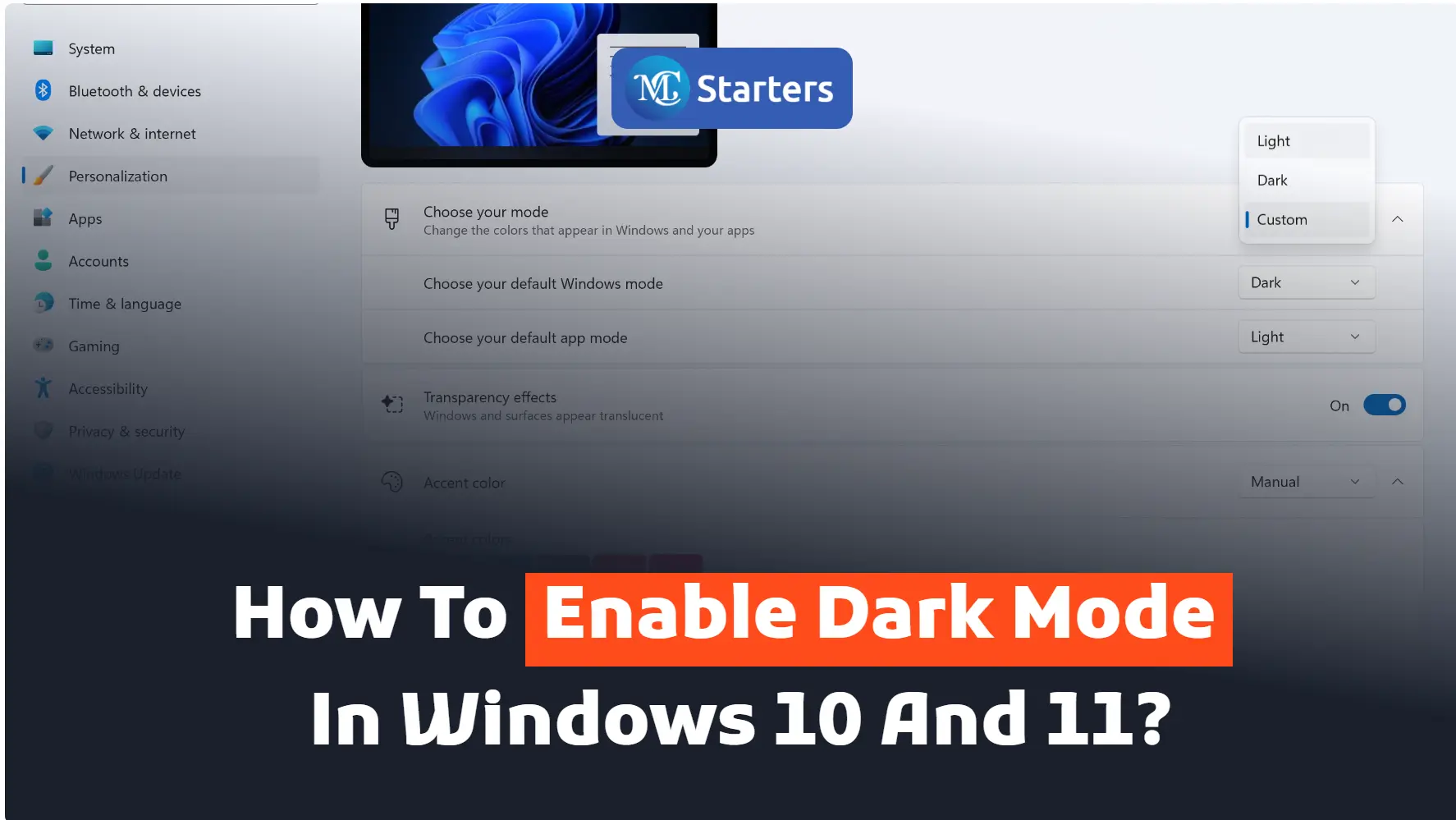 How to Enable Dark Mode on Windows 10 and 11?