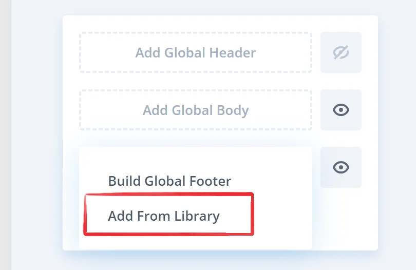 Divi Footer Add From Library