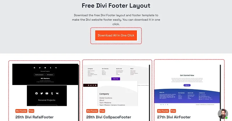 Free Divi Footer Layout