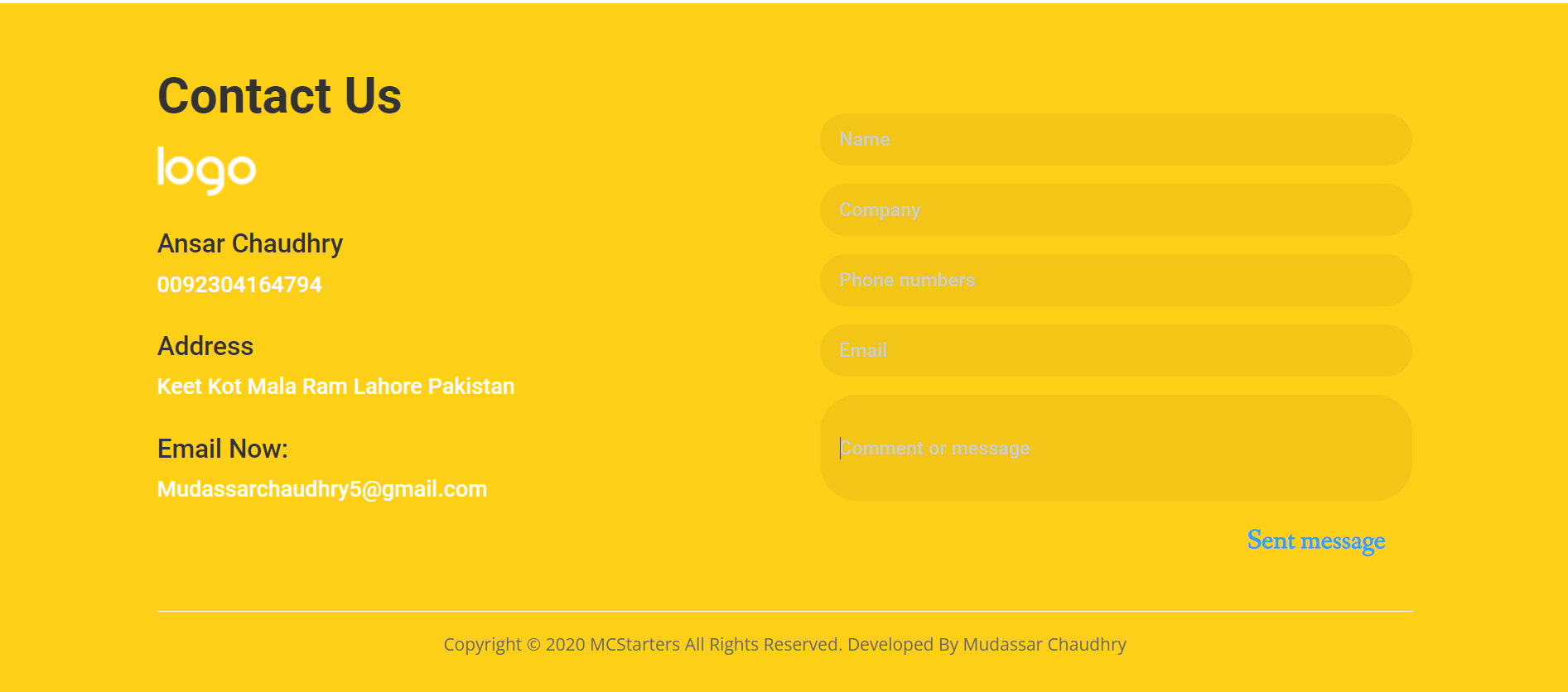 Mc Starters (22 Divi ContactFooter)