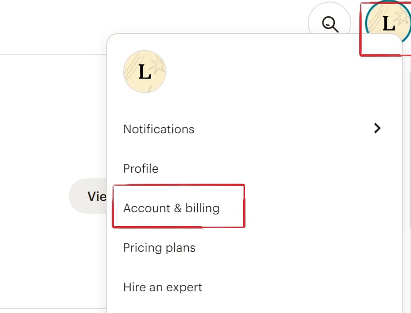 Mailchimp account and billing