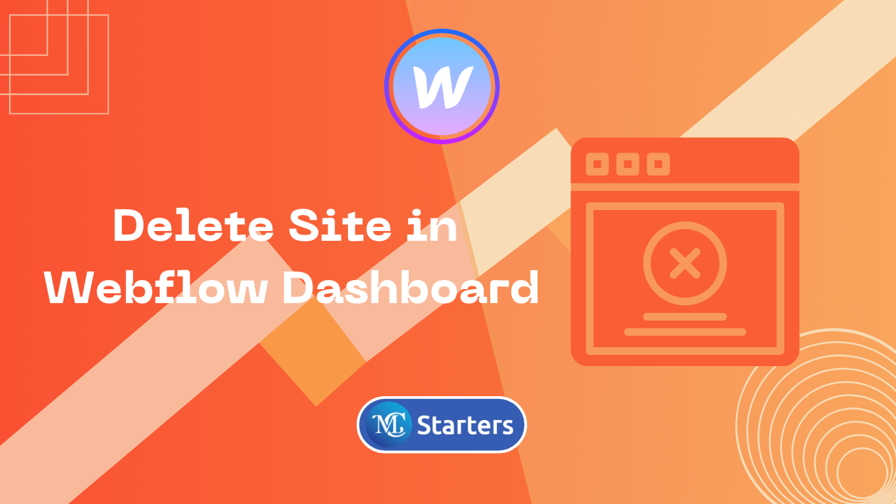 Delete Site in Webflow