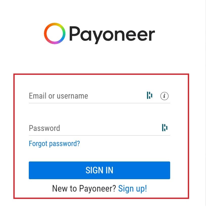 Payoneer Sign In