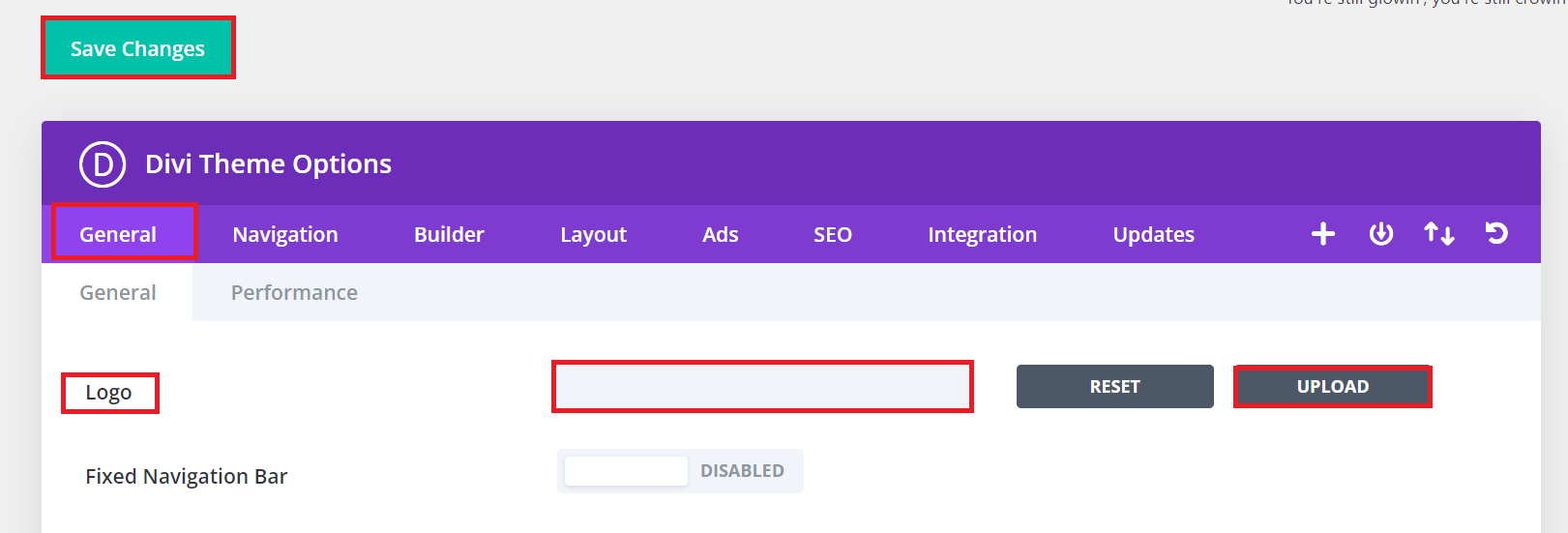 add a custom logo image in Divi