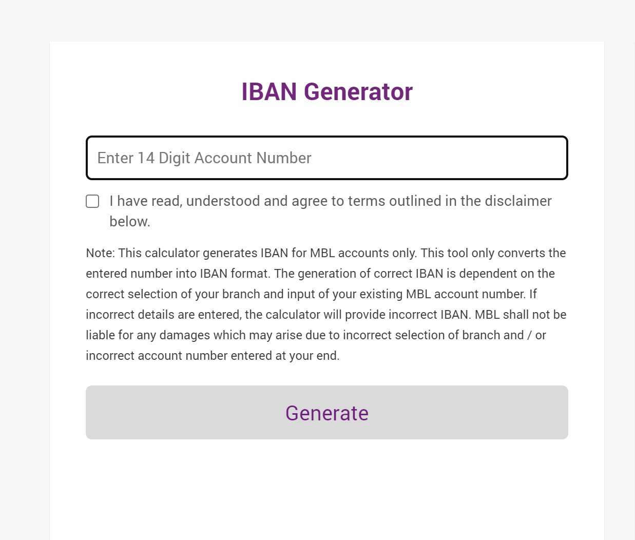 IBAN Generator