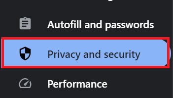 choose Privacy and security