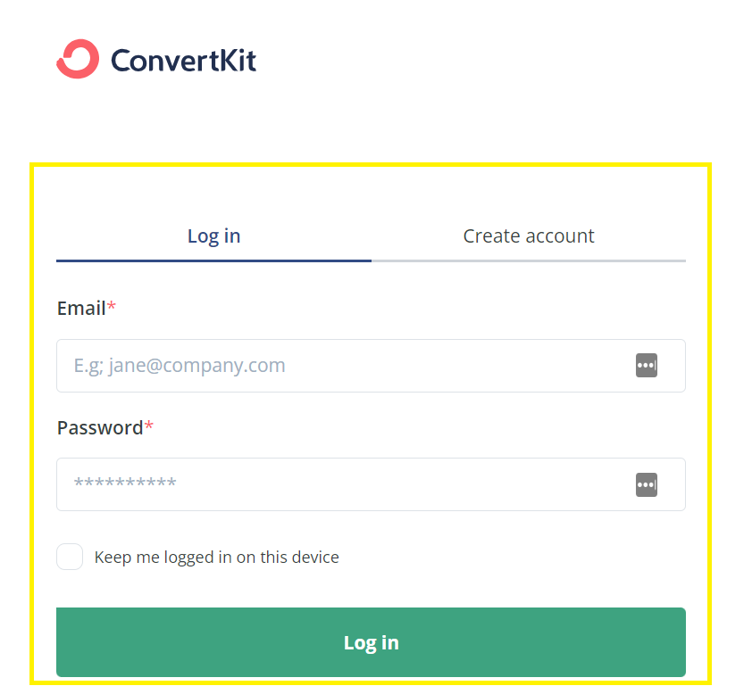 login convertkit account