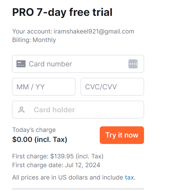 Semrush pro 7 day free trial