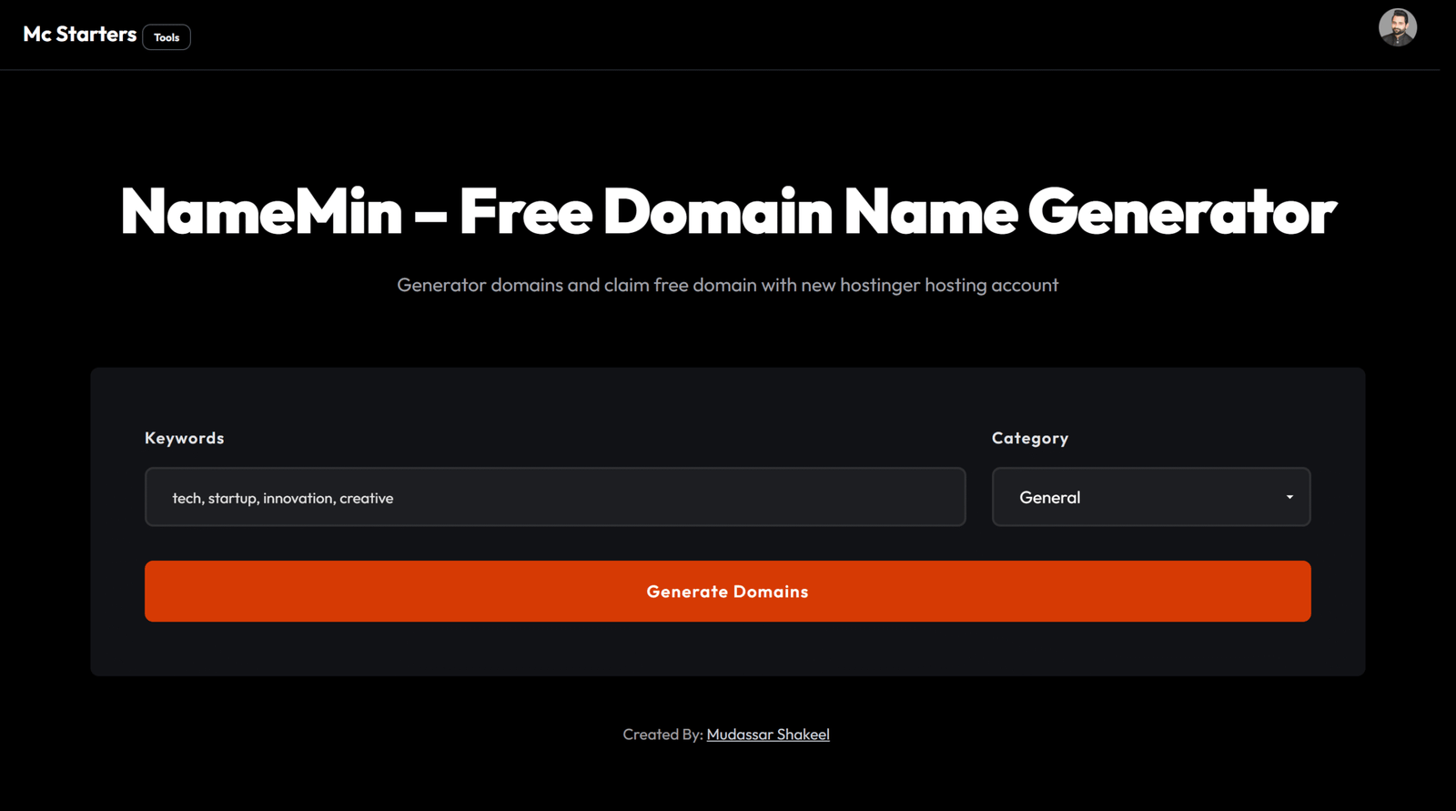 Free Domain Name Generator