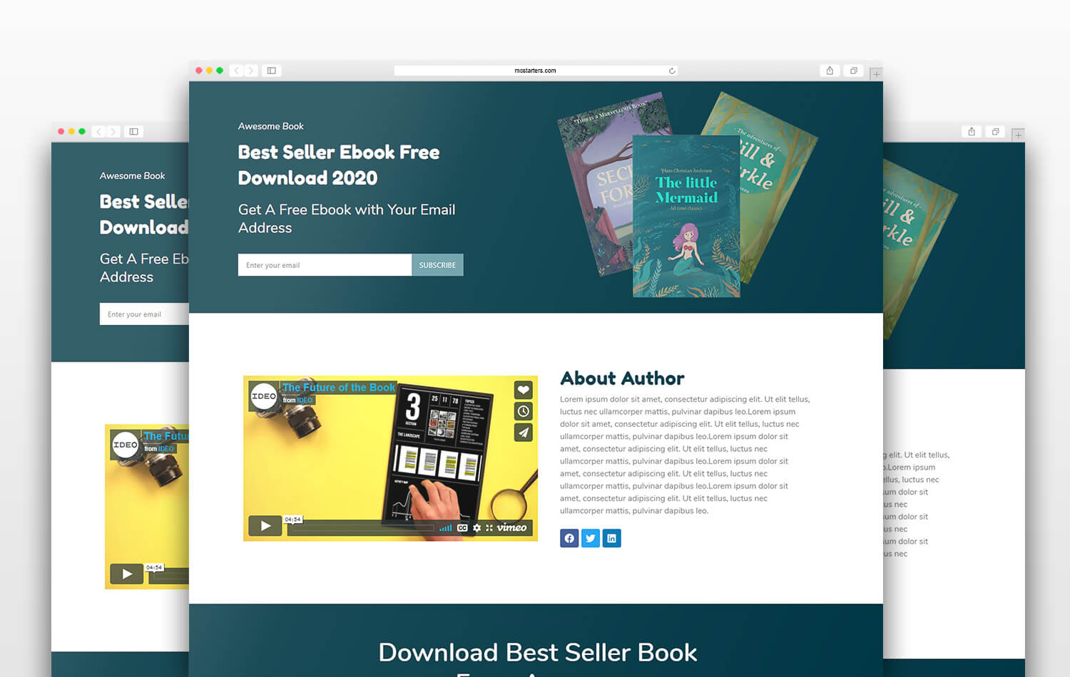 Download Free Elementor Landing Page Book V1 Templates MC Starters