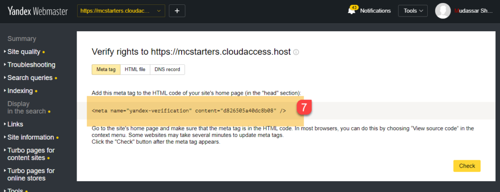 How to Submit Website to Yandex Webmaster Tools 4 Yandex webmaster tool verification