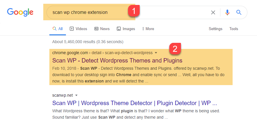 How to Find Which WordPress Theme a Site is Using 14 scan wp chrome extension