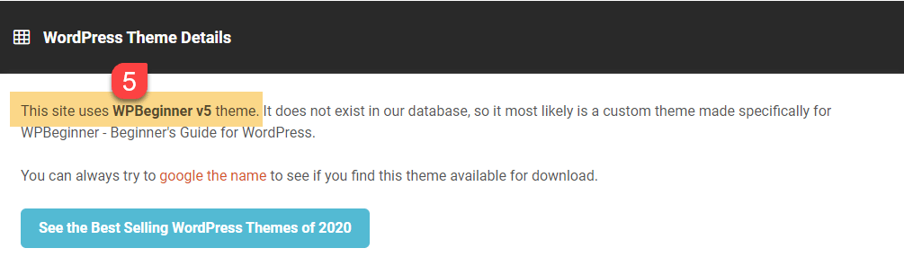 How to Find Which WordPress Theme a Site is Using 5 wp theme detector