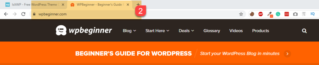 How to Find Which WordPress Theme a Site is Using 2 wpbeginner website front