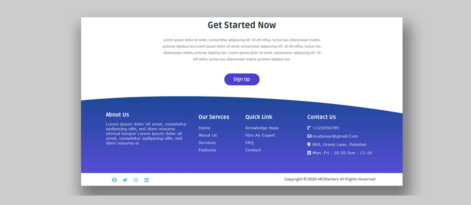 Download 50+ Free Elementor Footer Templates MC Starters