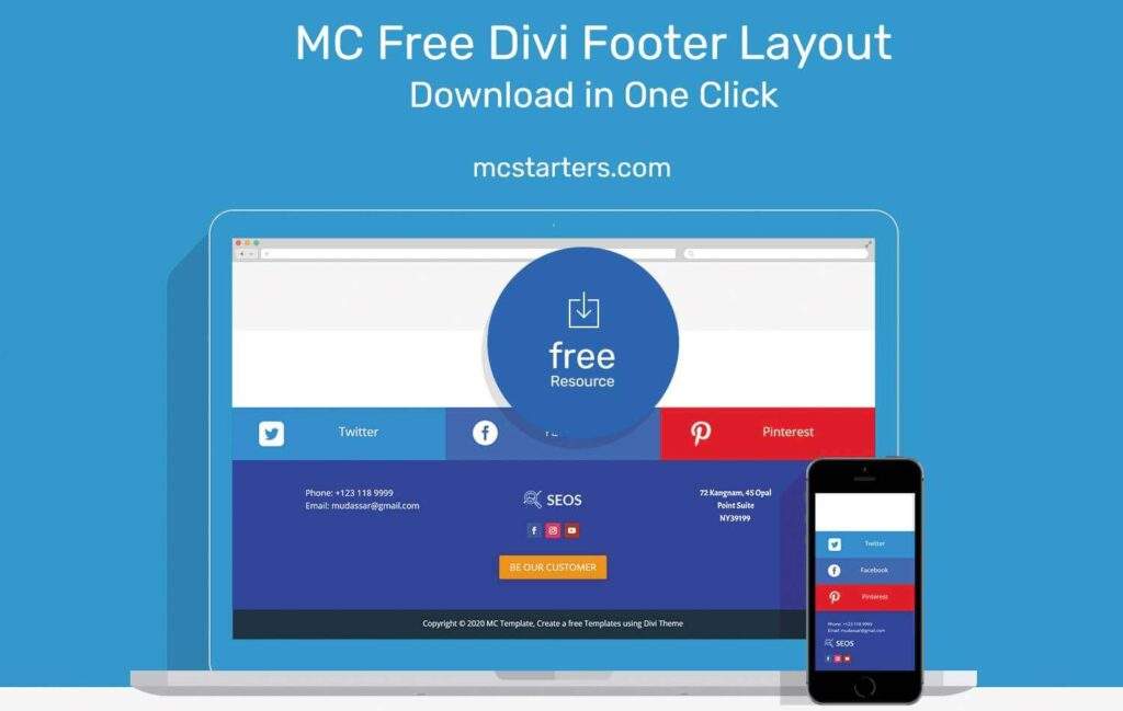 free divi footer layout 6 1
