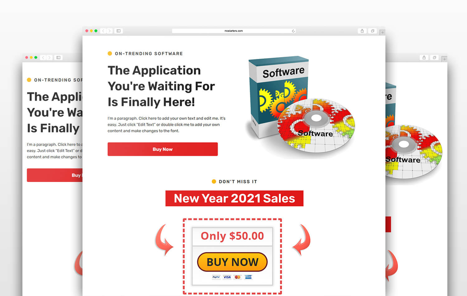 Free Software Promotion Elementor Tempates 1