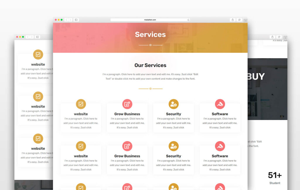 Agency Services Elementor template 1