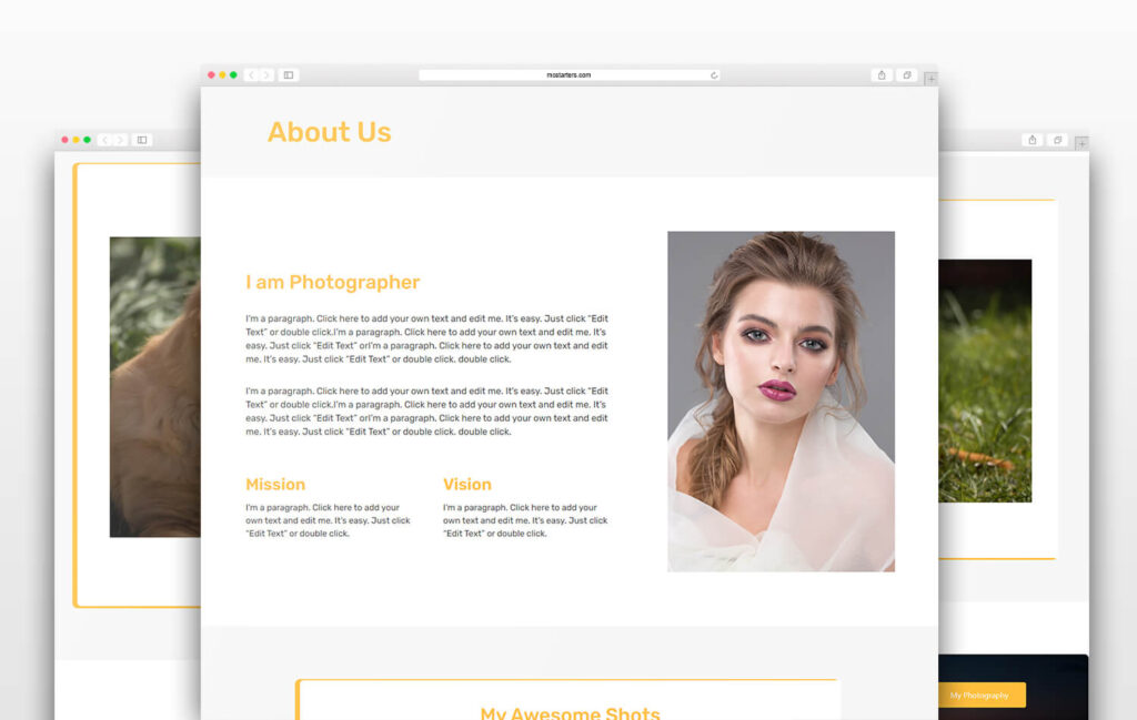 Photography Free Elementor Template About