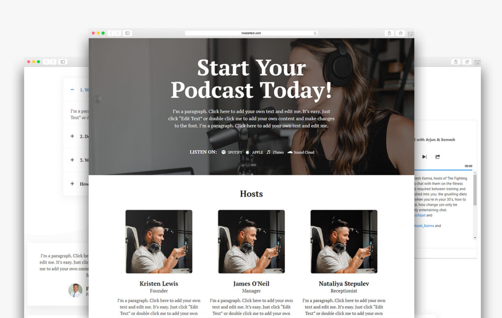 Podcast Elementor Template