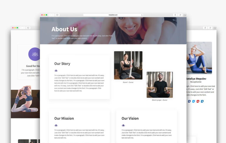 Yoga About Us Elementor Template