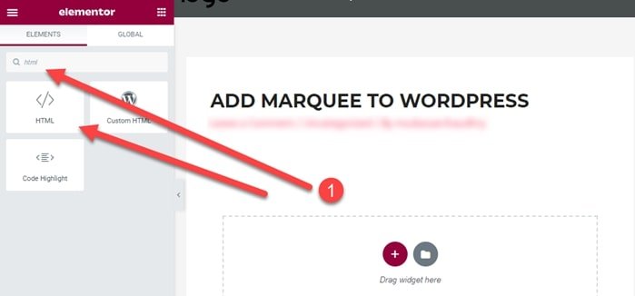 Add scrolling text in WordPress, Elementor, Divi 3 Elementor html editor for scrolling text
