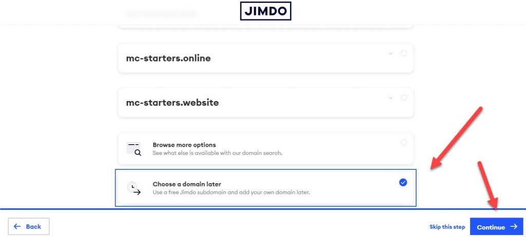 Custom Domain in Jimdo