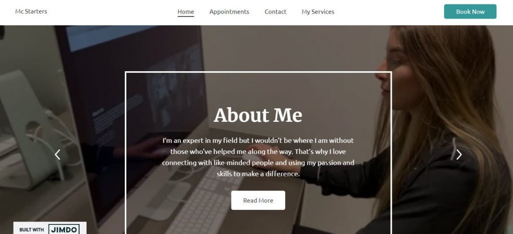 Jimdo Live Website View