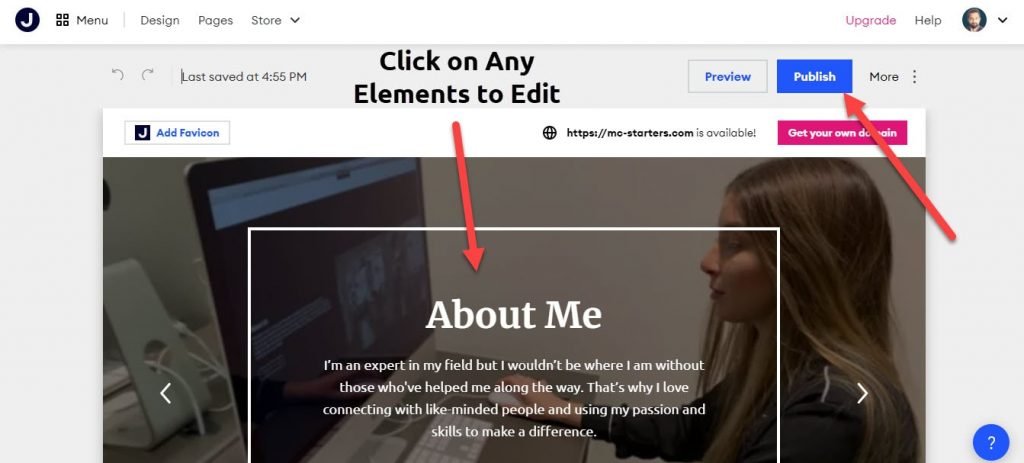 Publish Jimdo Website