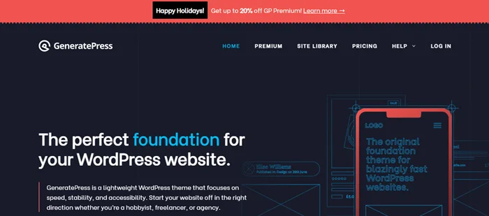 6 Best Free WordPress Themes For Elementor 4 GeneratePress
