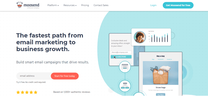 5 Best Email Marketing Services For Small and Large Businesses 3 Moosend-Email-Marketing