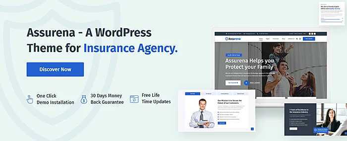 6 best insurance theme for Elementor 6 Assurena – Insurance Agency WordPress Theme