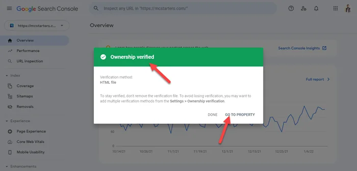 How to Submit website to Google Search Console 10 Ownership verifed