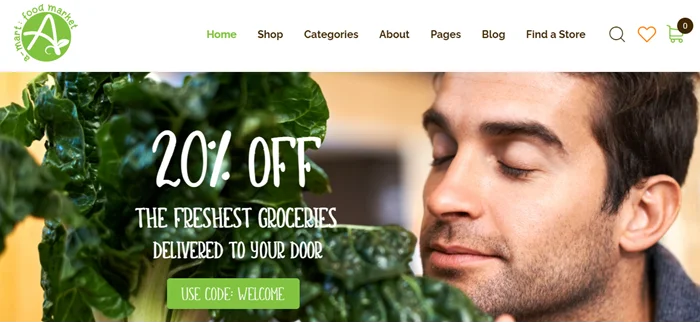 Best Elementor Theme For Food Blog 2022 6 A-Mart – Organic Products Shop WordPress Theme
