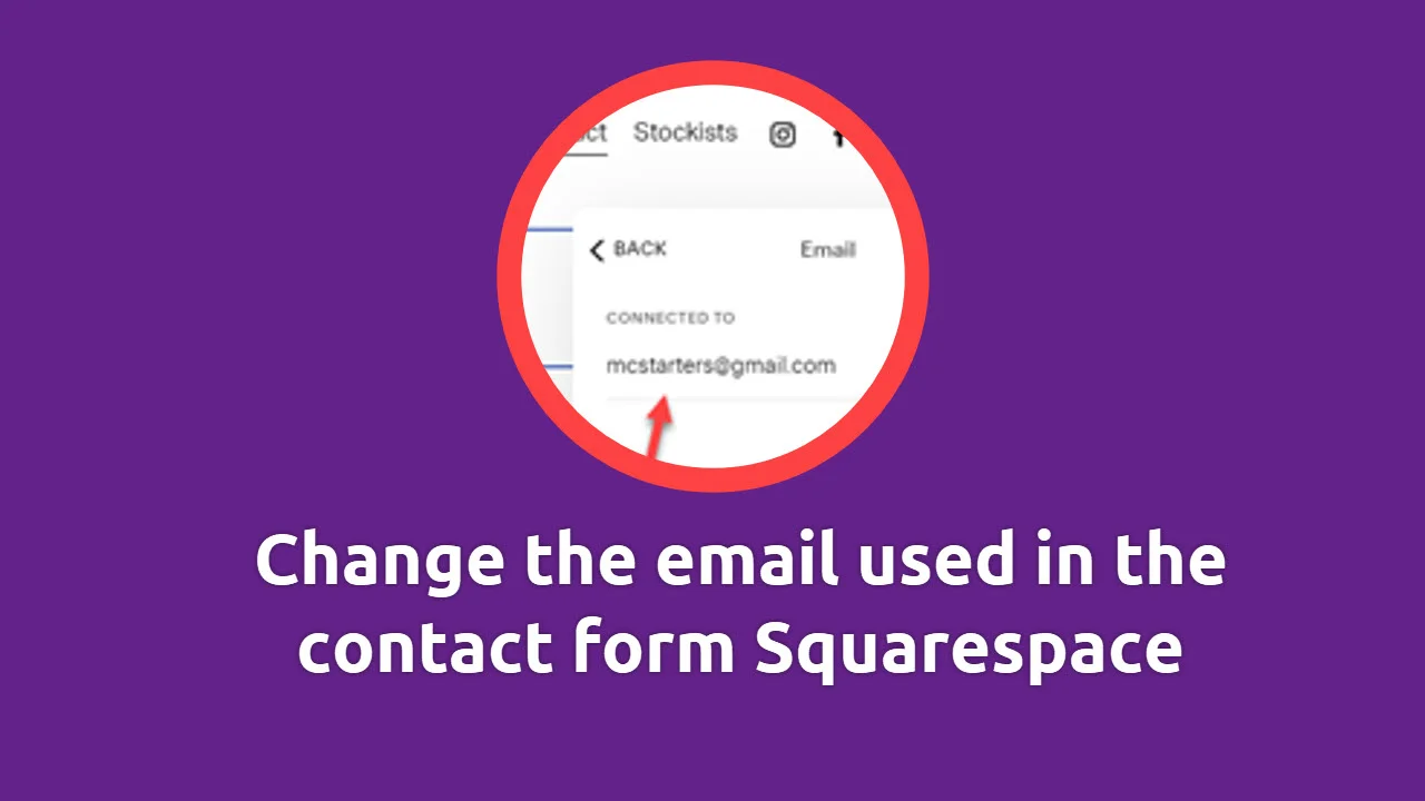 How to change the email used in the contact form Squarespace
