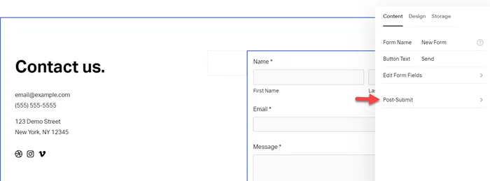 How to Redirect to another page after form submit Squarespace 2 Go to Squarespace post submit options