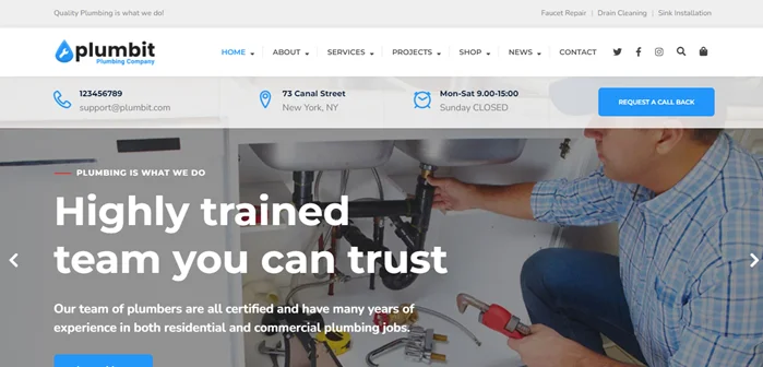 Plumbit – Plumbing WordPress Theme